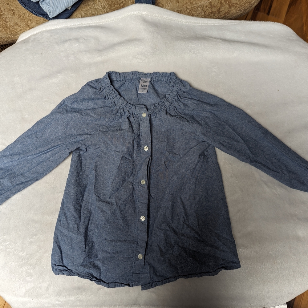 Carter's Blue Button-Up Kids Shirt